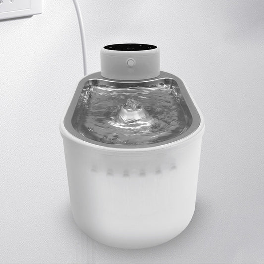 Stainless Steel Plate Pet Timing Flow Induction Function Water Feeder