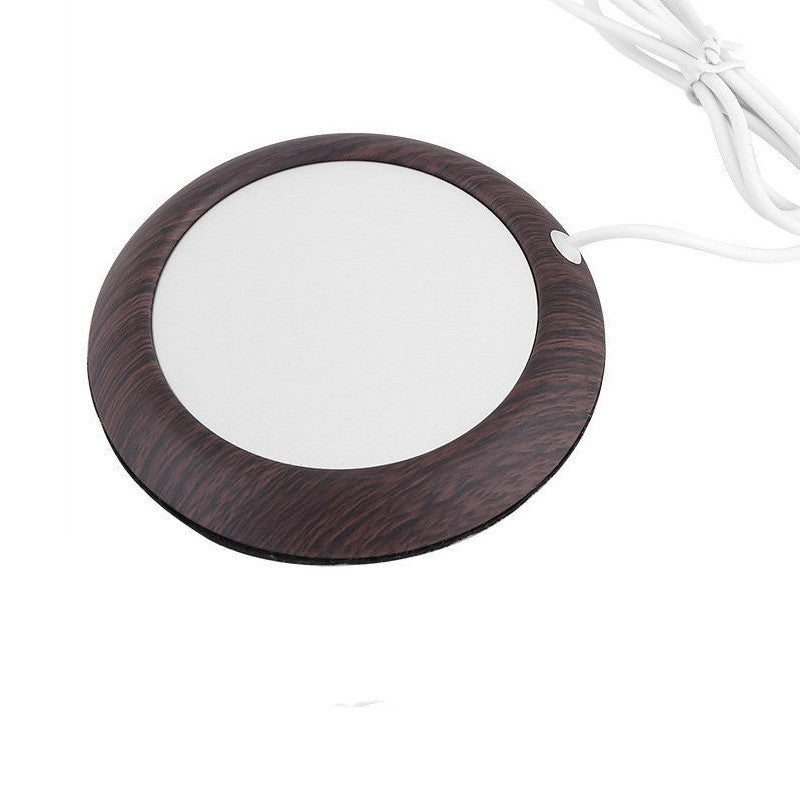 Original USB Wood Grain Cup Warmer Heat Beverage Mug Mat Keep Drink Warm Heater Mugs Coaster