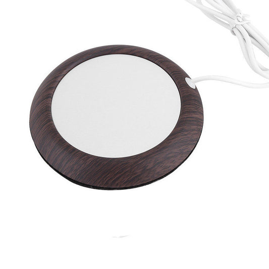 Original USB Wood Grain Cup Warmer Heat Beverage Mug Mat Keep Drink Warm Heater Mugs Coaster