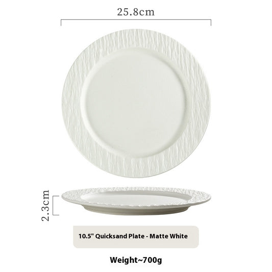 Black Light Luxury High-grade Western Restaurant Steak Plate