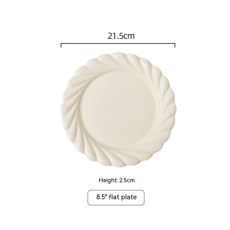 Ceramic Tableware Underglaze Rice  Light Luxury Plate Bowl