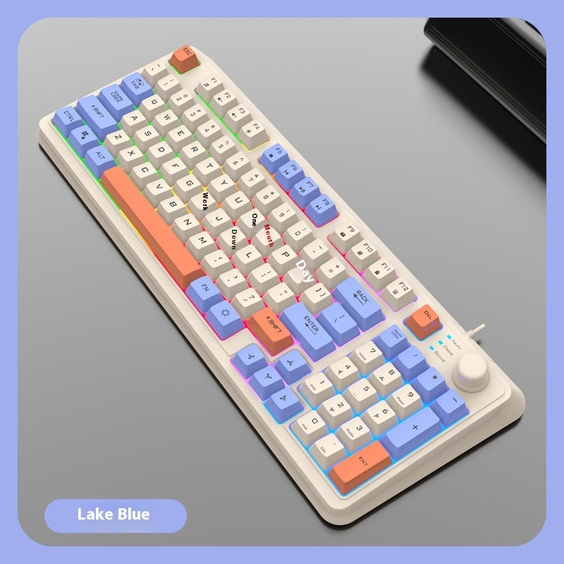 Combination Of Three Color Luminous K82 Gaming Wired Keyboard
