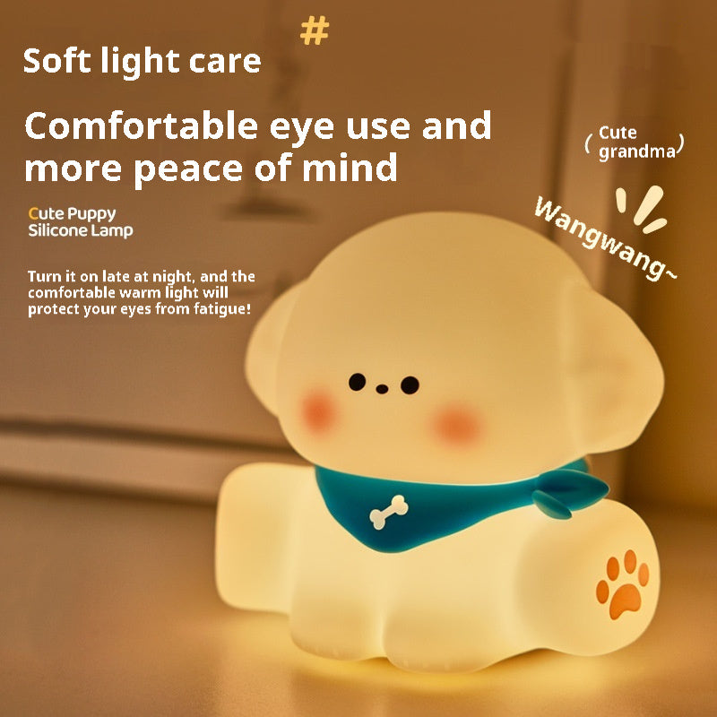 Puppy Bedroom Sleeping Children's Silicone Pat Night Light
