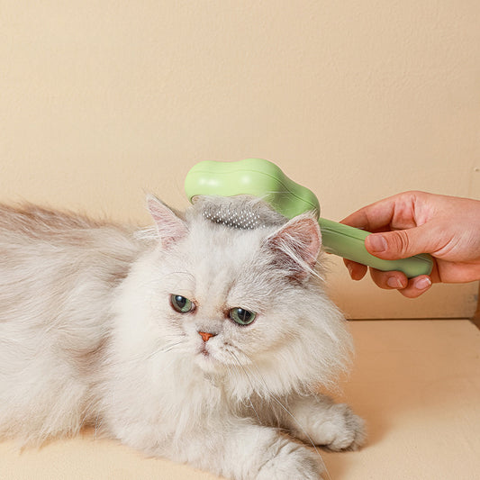 Cat Comb Magic Wand Self Cleaning Pet Comb Stainless Steel Needle Comb