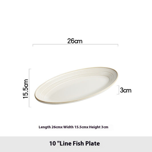 Household Light Luxury High-grade Tableware High Temperature Resistance Plate