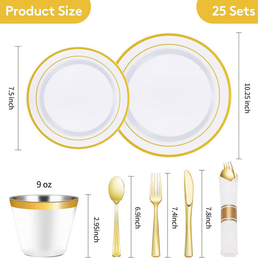 Tableware Set Disposable Wineglass Knife, Fork And Spoon Hard Plastic Fruit Hollow Plate