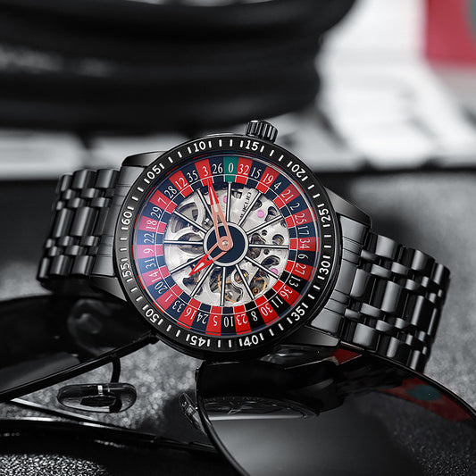 Waterproof Luminous Gambling Plate Men's Automatic Mechanical Watch