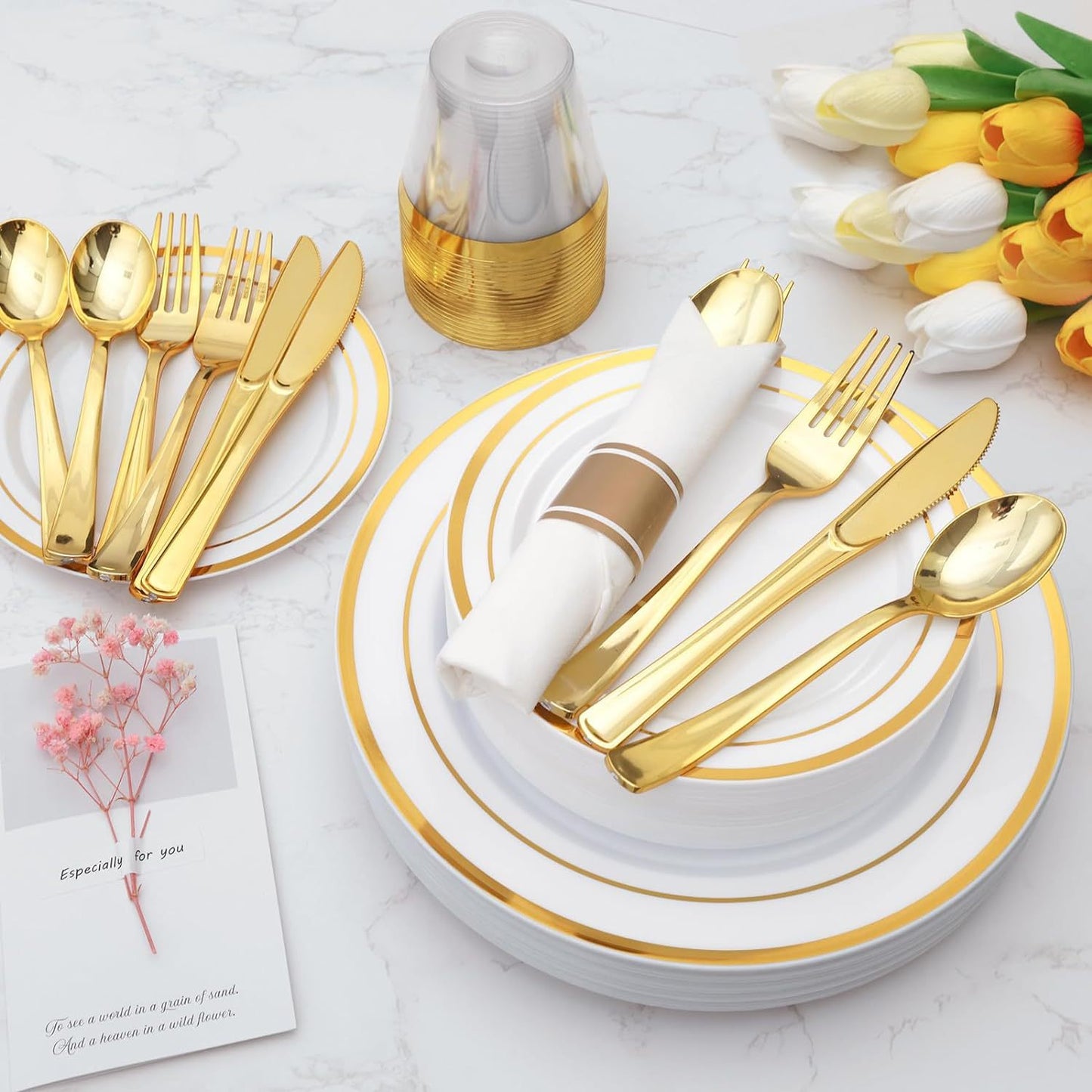 Tableware Set Disposable Wineglass Knife, Fork And Spoon Hard Plastic Fruit Hollow Plate