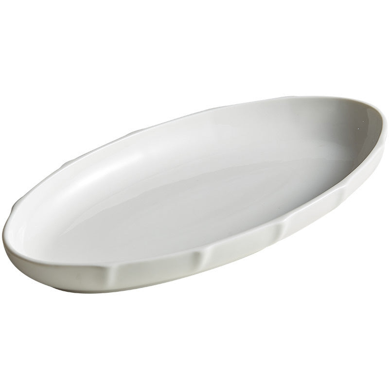 Household Steamed Fish Plate Good-looking Large Exquisite Japanese Style Dinner Plate High-grade