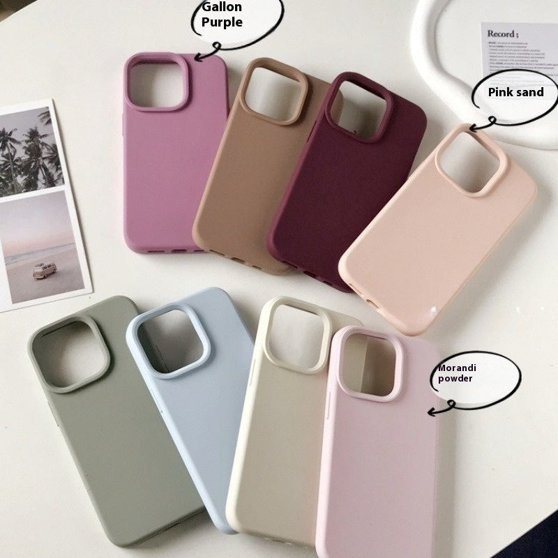 Solid Color Liquid Silicone Phone Case