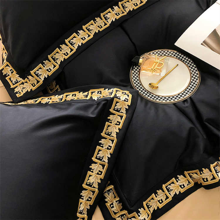 Cotton Bed Four-piece Set 120s Long-staple Cotton Embroidered Quilt