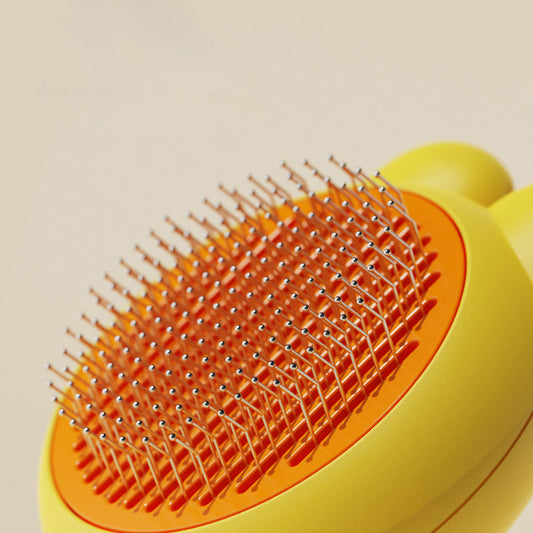 Cat Brushes For Indoor Cats Dog Brush For Shedding With Metal Cat Comb Self Cleaning Pet Hair Brush With Release Button For Grooming Kitten
