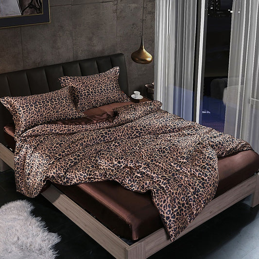 Four-piece Silky Sleep Bare Silk Quilt Cover