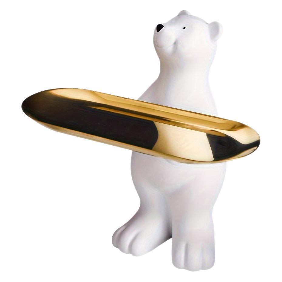 Storage Fruit Plate Resin Polar Bear Floor Ornaments