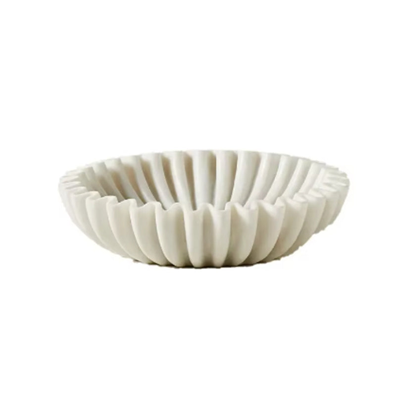 French Light Luxury Creative Personality Natural Marble Fruit Plate