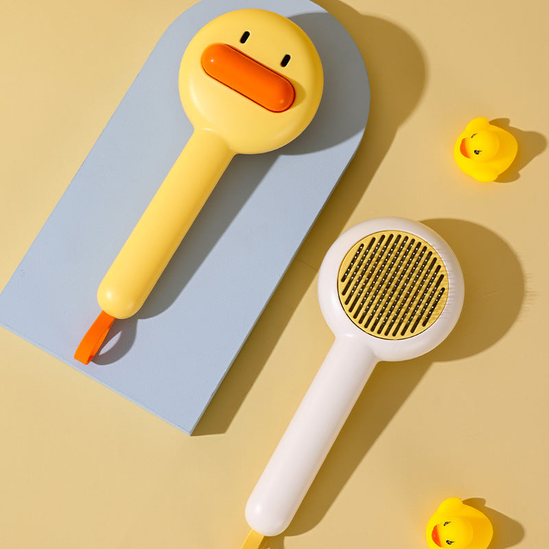 Small Yellow Duck Comb For Cat, Comb Brush For Cat, Dog, Needle, Pet Hair, Open Section, Special Brush, Floating Hair Removal Device