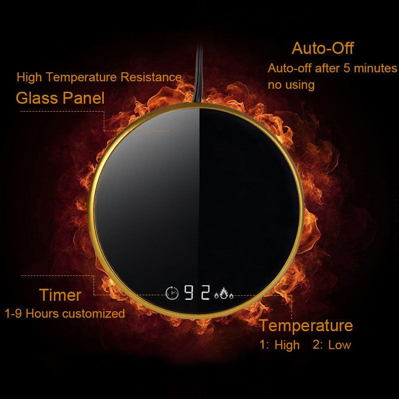 Automatic Heating Coaster Adjustable High Temperature Home Dormitory Office Milk Tea Warmer