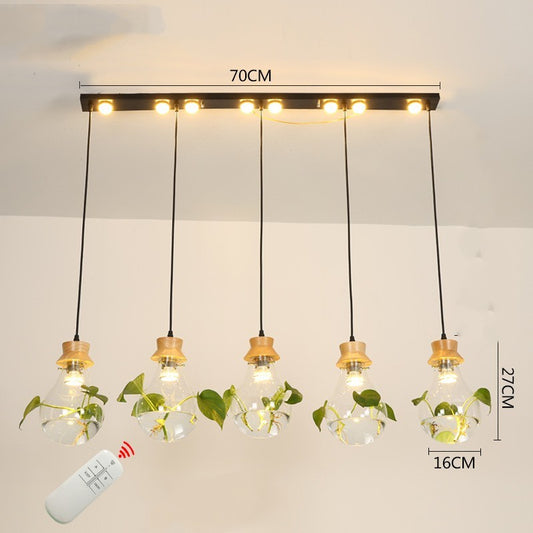 Bar Dining Room Glass Water Plant Aquarium Bedside Personality Chandelier