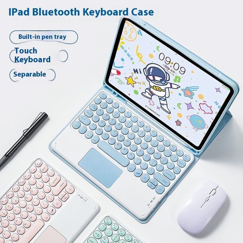 Touch Magnetic Keyboard Leather Case With Pen Slot