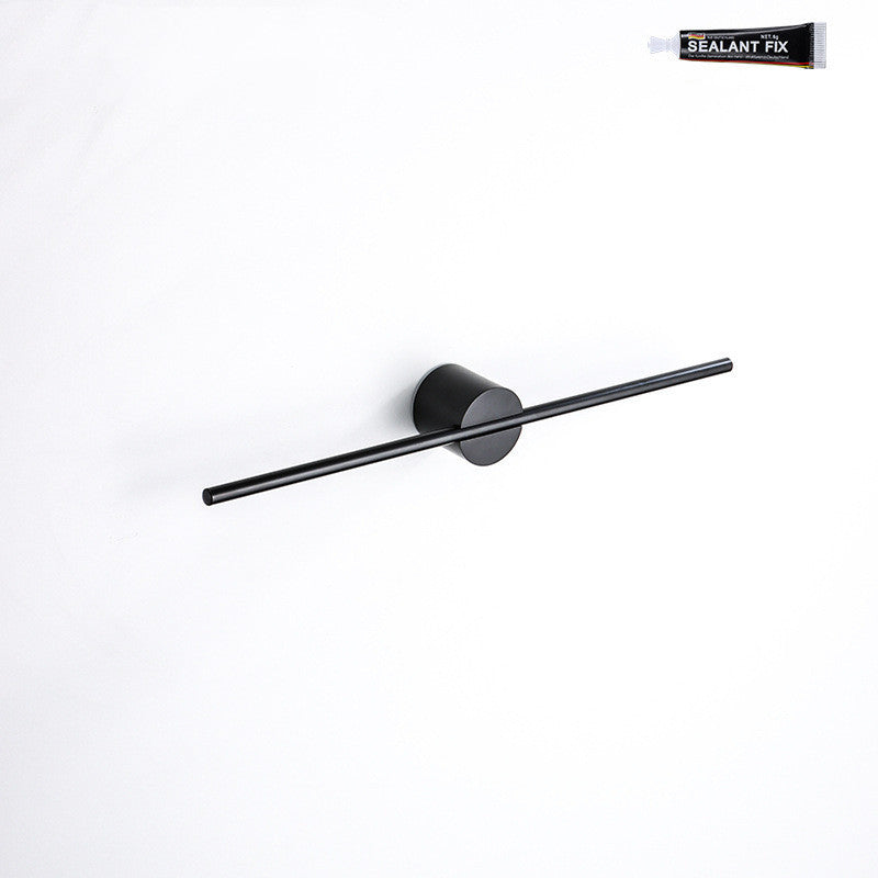 Bathroom Walnut Towel Bar Punch-free Toilet Wall-mounted Shelf Creative Towel Rack Light Luxury Thickened Single Bar