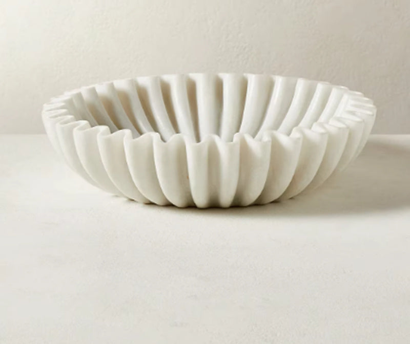 French Light Luxury Creative Personality Natural Marble Fruit Plate