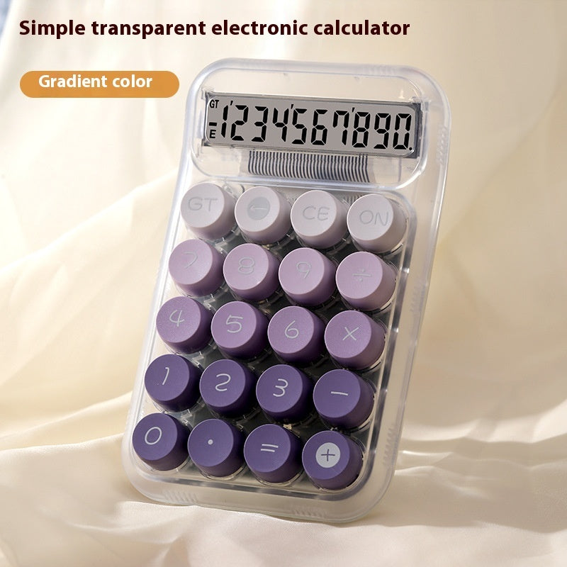 Grade Gradient Color Round Mechanical Keyboard Calculator