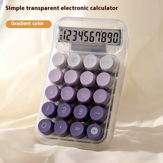Grade Gradient Color Round Mechanical Keyboard Calculator