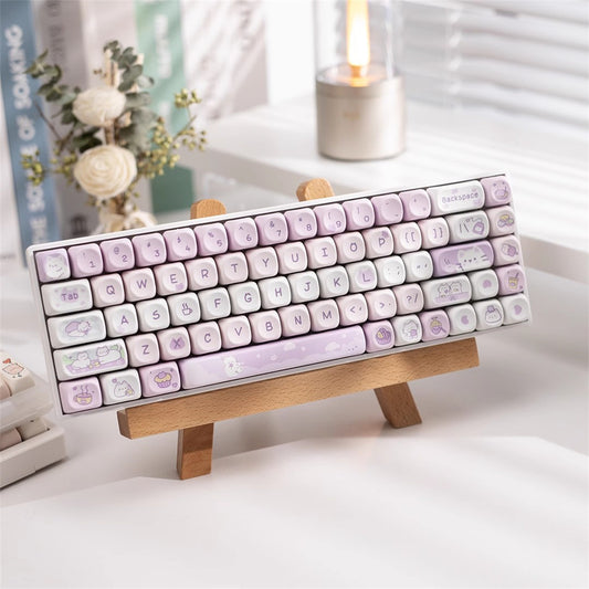95 Keys Moa Sublimation Mechanical Keyboard Keycaps Cute