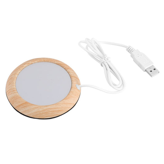 Original USB Wood Grain Cup Warmer Heat Beverage Mug Mat Keep Drink Warm Heater Mugs Coaster