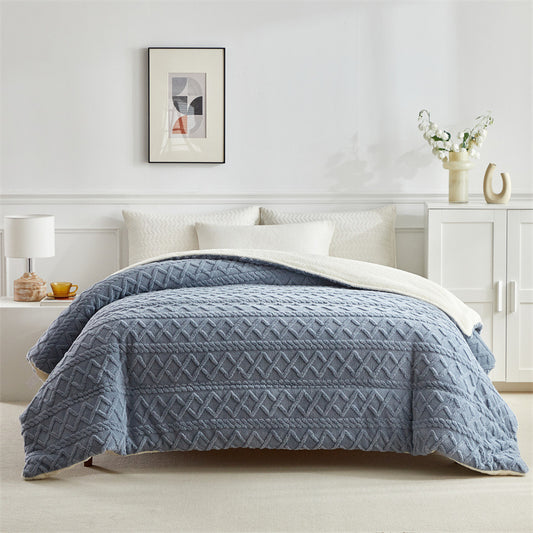 Coral Flannel Winter Polyester Blanket