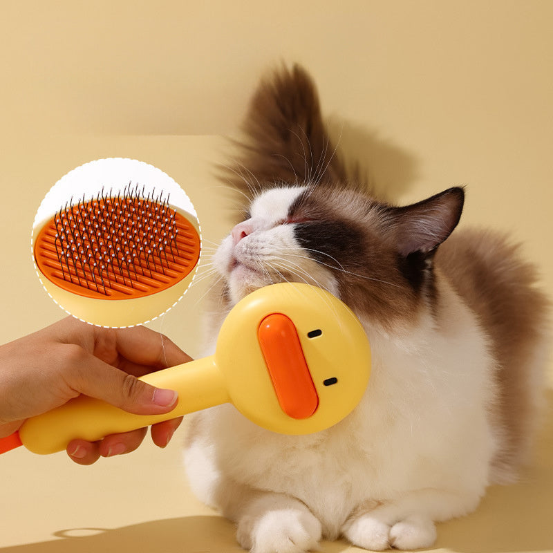Small Yellow Duck Comb For Cat, Comb Brush For Cat, Dog, Needle, Pet Hair, Open Section, Special Brush, Floating Hair Removal Device