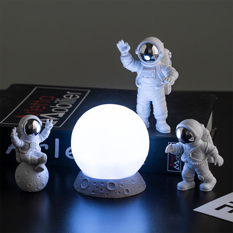 Spaceman Astronaut Moon Night Light Cute Car Decoration