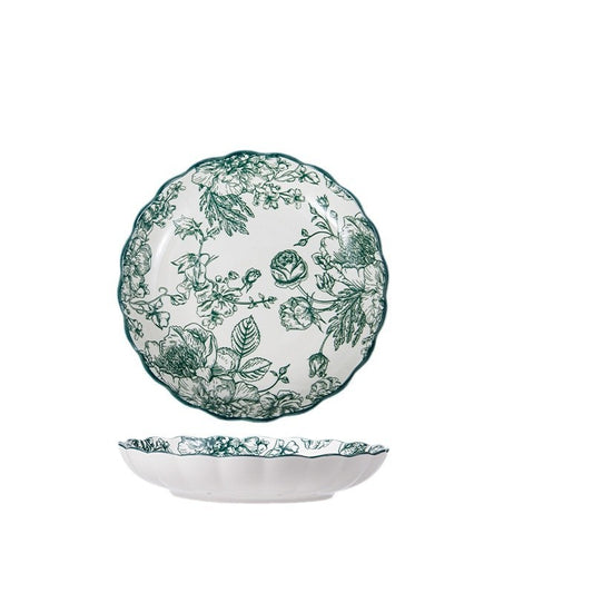 Tableware Household Bowl Dishes Set Underglaze Porcelain Plate