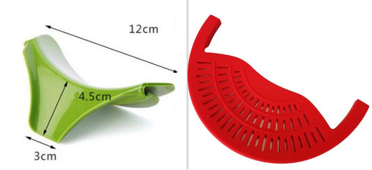 Food Oil Drainer Silicone Pot Pan Bowl Funnel Strainer