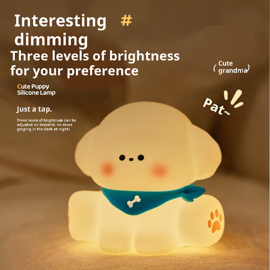Puppy Bedroom Sleeping Children's Silicone Pat Night Light