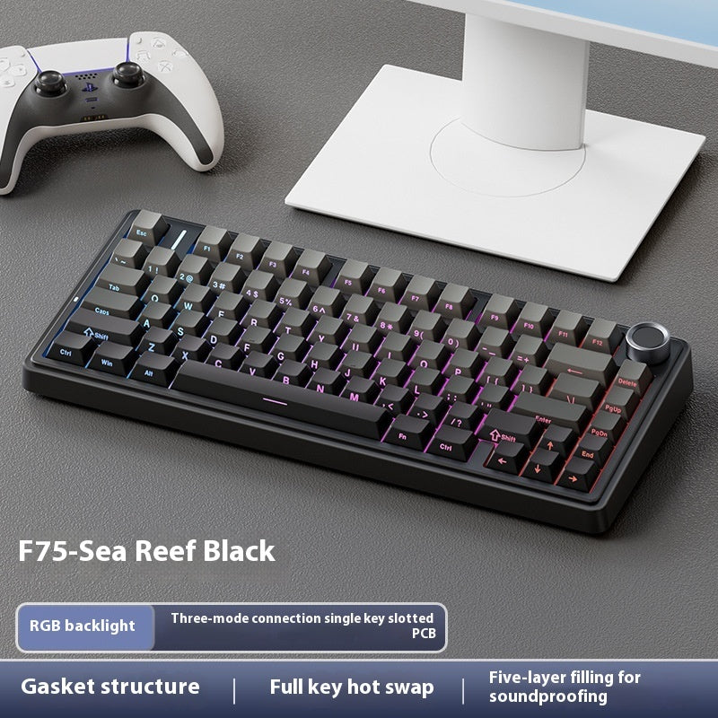Full-key Hot Plug Wireless Three-mode Bluetooth Keyboard