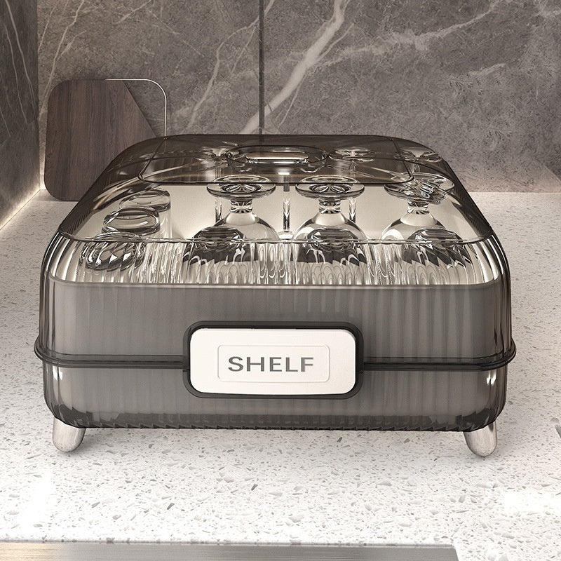 Light Luxury Drain Bowl Rack With Large Kitchen Capacity