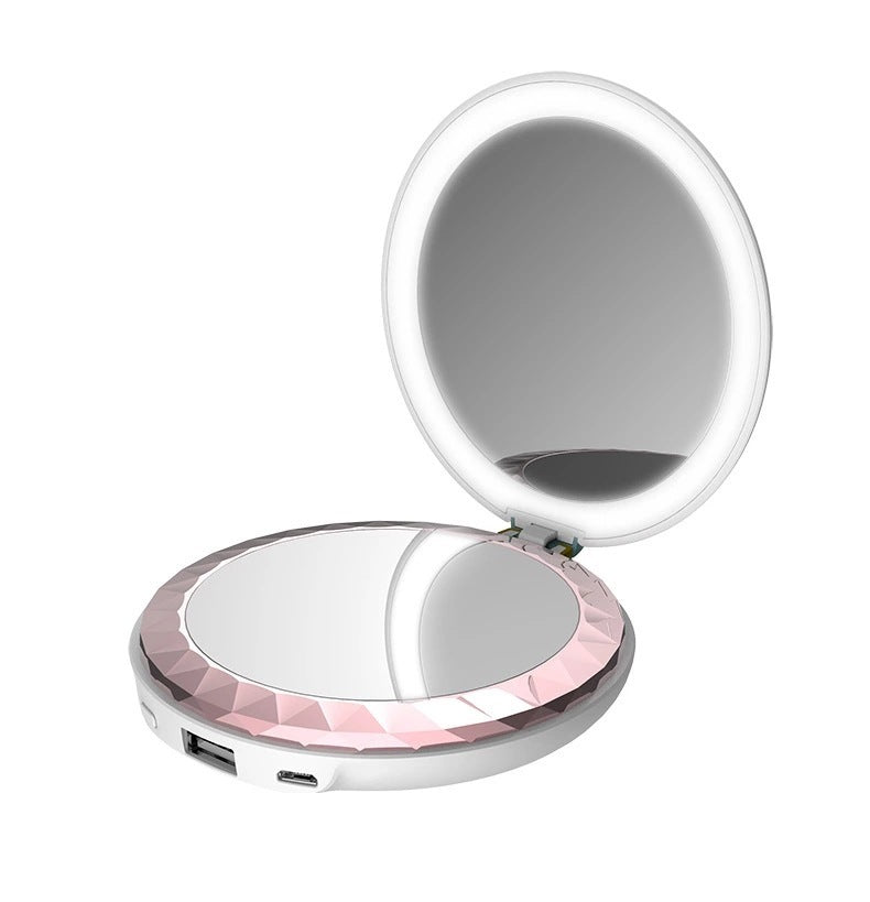 Mini Hand Warmer Makeup Mirror Double-sided Heating Baby Warmer