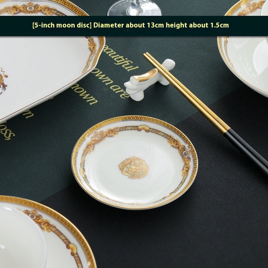 Tangshan Bone Tableware European Household Bowl Plate Dish Bowl