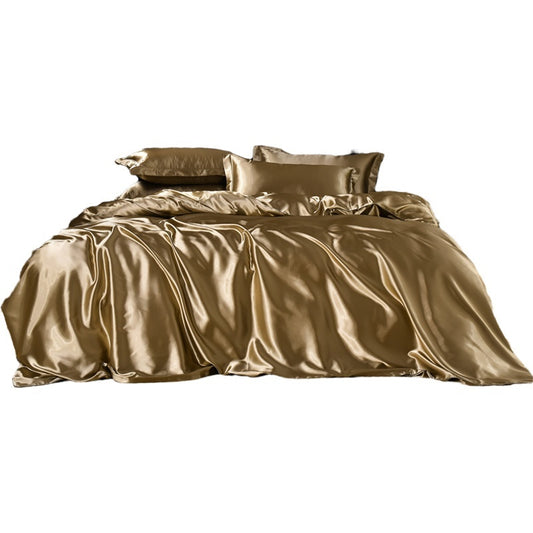 Four-piece Silky Sleep Bare Silk Quilt Cover