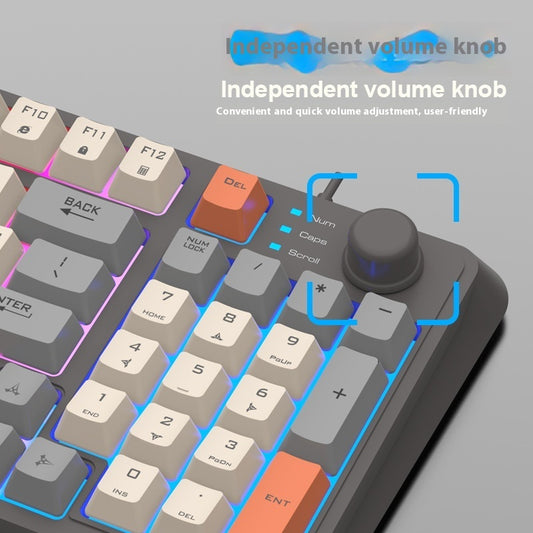 Combination Of Three Color Luminous K82 Gaming Wired Keyboard