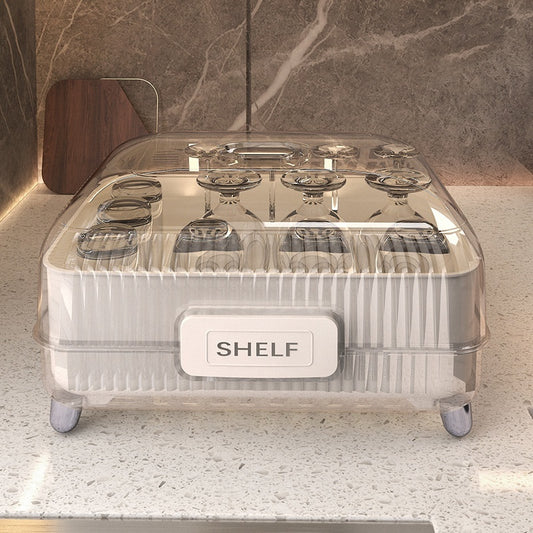 Light Luxury Drain Bowl Rack With Large Kitchen Capacity