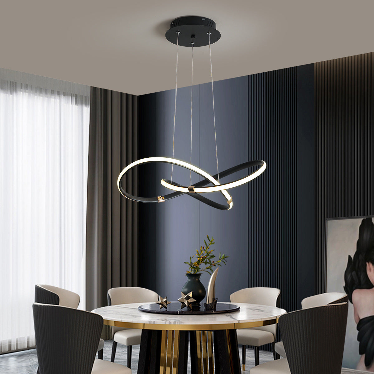 Light Luxury Minimalist Living Room Chandelier Creative Dining Room Main Lamp