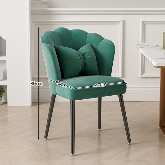 Light Luxury Dressing Stool Home Dining Chair Backrest Petals