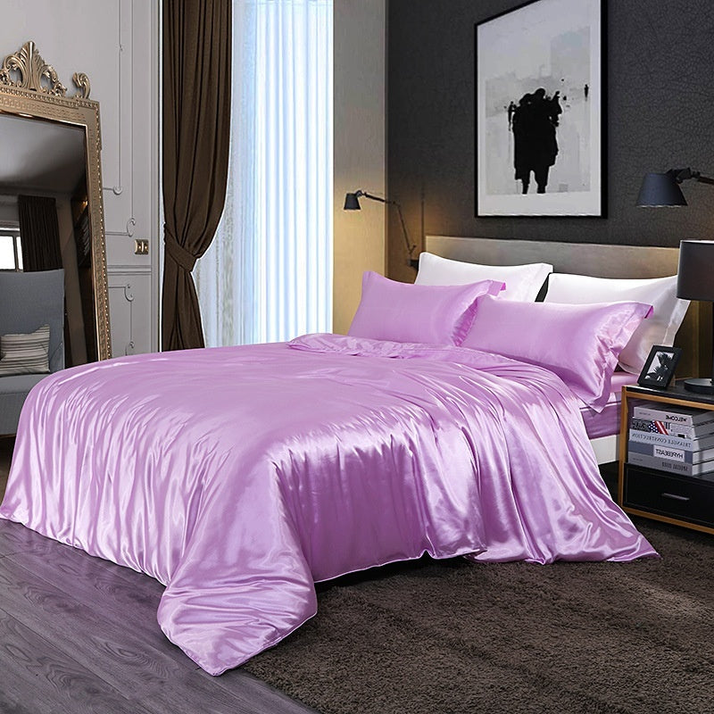 Four-piece Silky Sleep Bare Silk Quilt Cover
