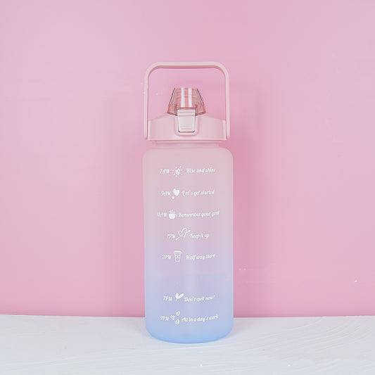Gradient 2L Straight Frosted Straw Cup