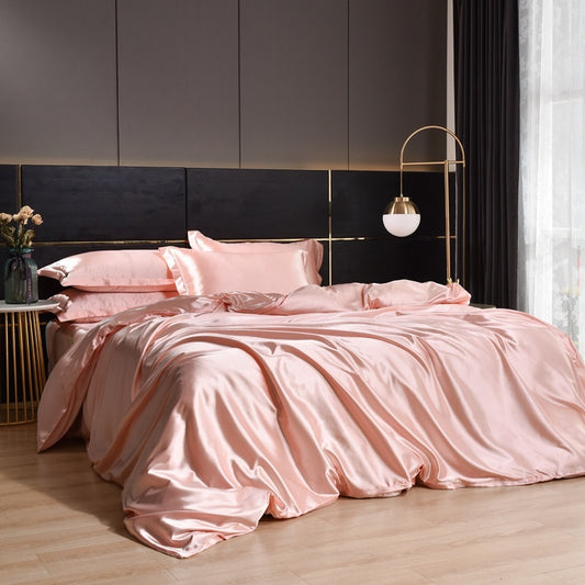 Four-piece Silky Sleep Bare Silk Quilt Cover