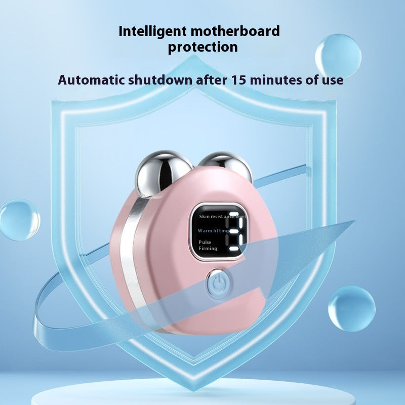 Beauty Instrument Portable Hot Compress Charging Massage Instrument Micro Current Double-roller