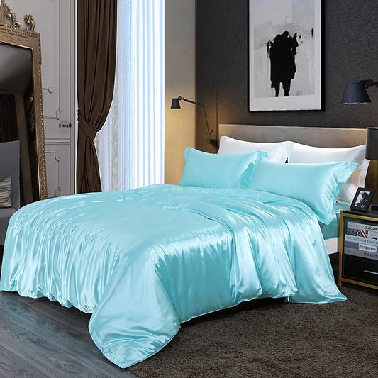 Four-piece Silky Sleep Bare Silk Quilt Cover