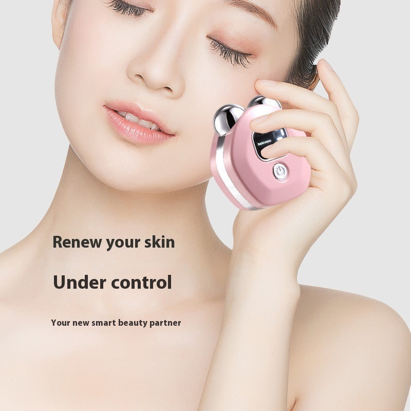 Beauty Instrument Portable Hot Compress Charging Massage Instrument Micro Current Double-roller